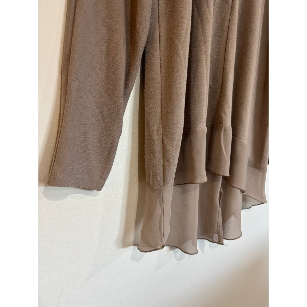Soft Surroundings Long Sleeve Tunic, Women's Size Medium, Lightweight Tan Cream - Picture 2 of 11